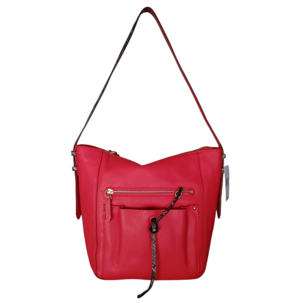 Etienne Aigner Genuine Leather Bag - "Poppy" Red